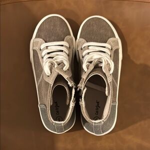 Cat & Jack grey, brown and white high top sneakers